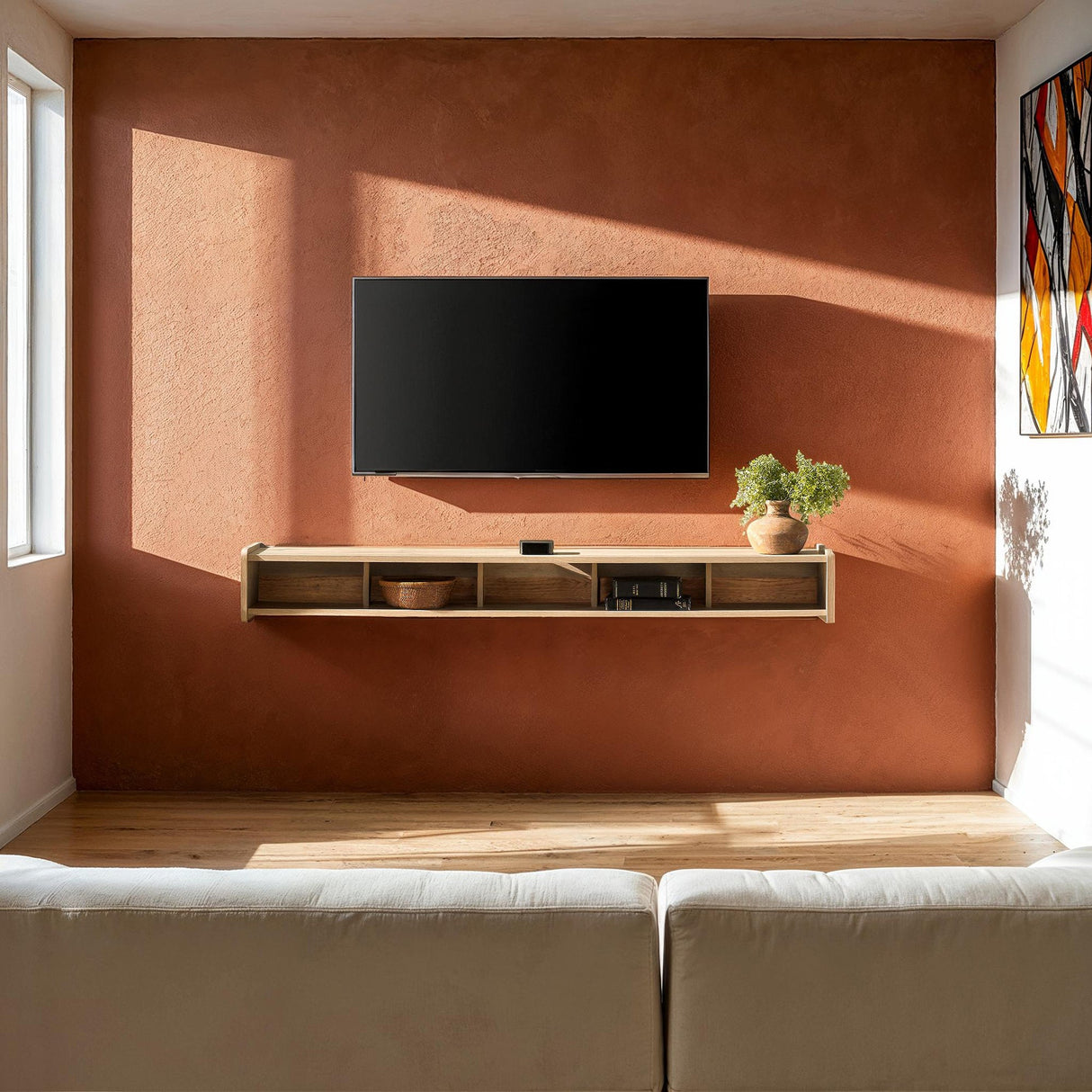 Floating Minimalist TV Stand-Entertainment-Parc Decor