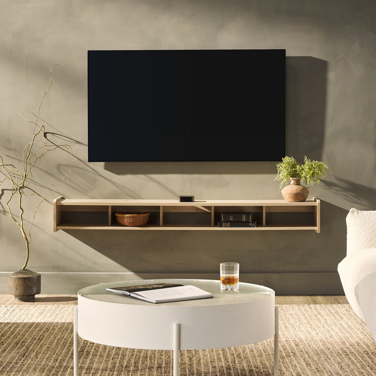 Floating Minimalist TV Stand-Entertainment-Parc Decor