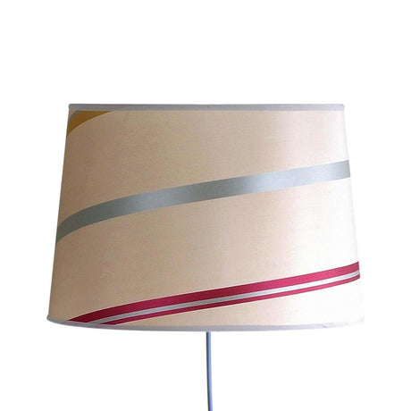 Floating Shade Plug-In Wall Light Juliette Drum Silk Shade 12x14x9.5