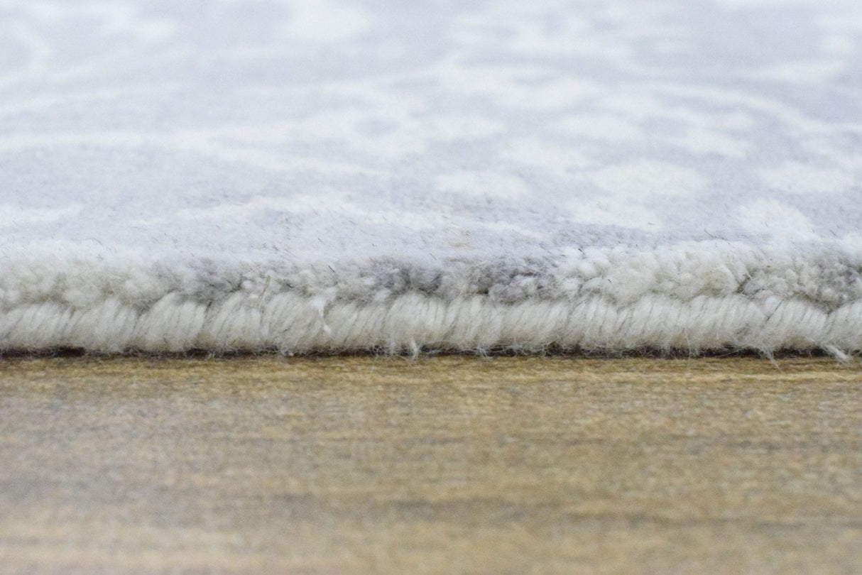 Floral 8x10 Handmade Art Silk Area Rug, Made with screen printing technique-Area Rug-Parc Decor