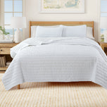 Floral Embossed Quilt Set - Floral Microsculpt Collection