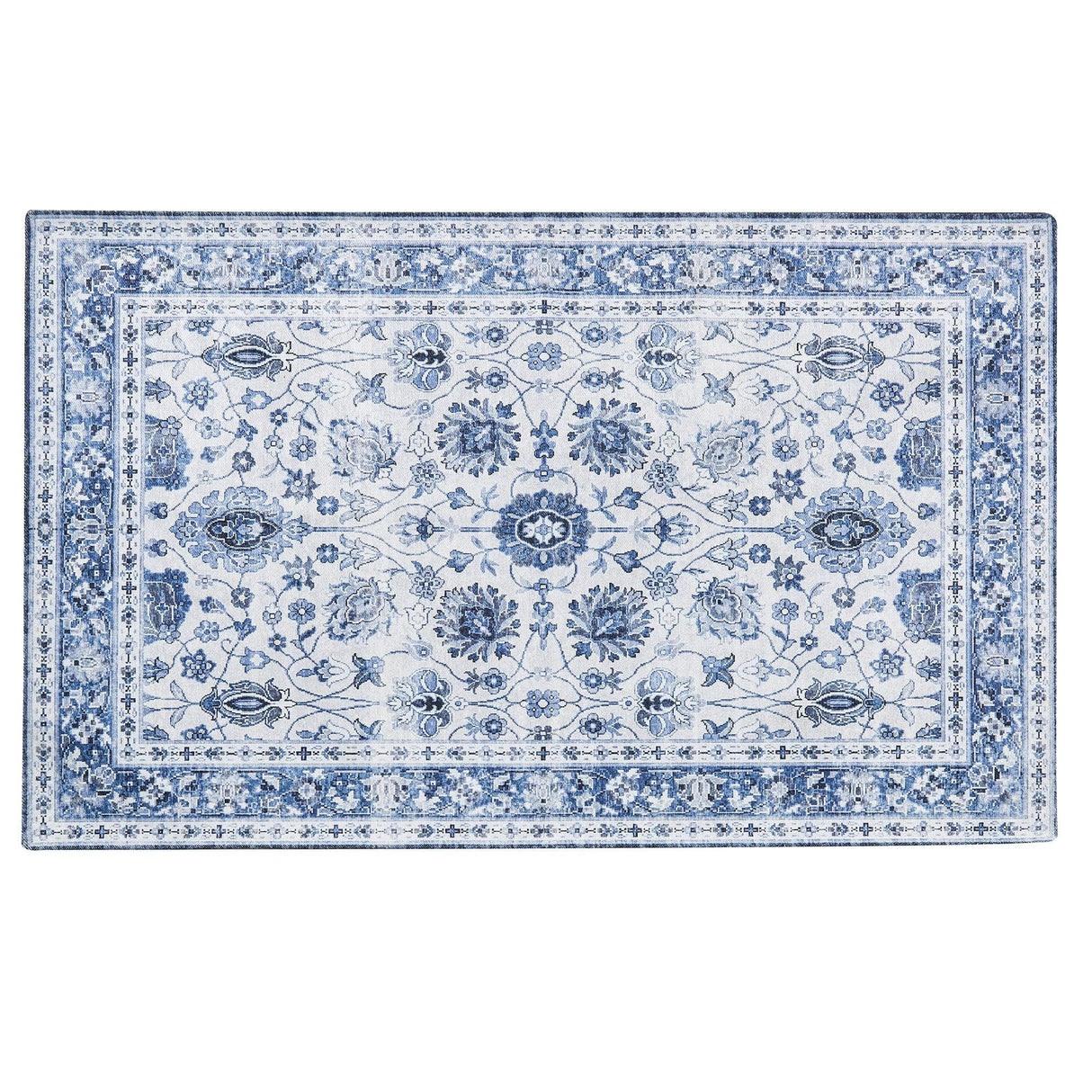 Floral Machine Washable Accent Area Rug 3' x 5' - Matra Collection-Rugs-Parc Decor