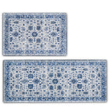 Floral Machine Washable Accent Area Rug & Runner 2 Pack - Matra Collection-Rugs-Parc Decor