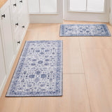 Floral Machine Washable Accent Area Rug & Runner 2 Pack - Matra Collection-Rugs-Parc Decor