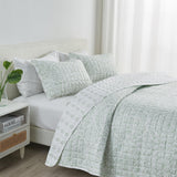 Floral Medallion Printed Microfiber Quilt Set - Kaleigh Collection-Quilts & Comforters-Parc Decor