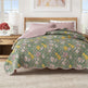 Floral Print & Scalloped Edge Cotton Quilt Set - Gwen Collection-Quilts & Comforters-Parc Decor
