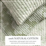 Floral Printed Cotton Quilt Set - Corin Collection
