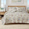 Floral Printed Cotton Quilt Set - Mendocino Collection-Quilts & Comforters-Parc Decor