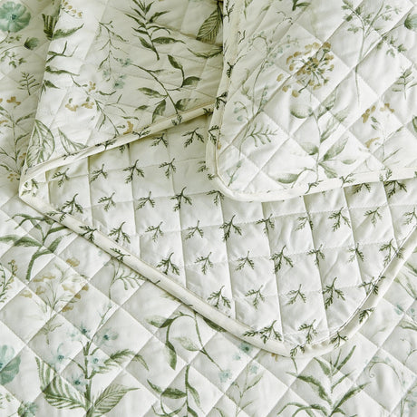 Floral Printed Microfiber Quilt Set - Glyndora Collection-Quilts & Comforters-Parc Decor