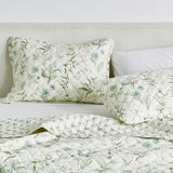 Floral Printed Microfiber Quilt Set - Glyndora Collection-Quilts & Comforters-Parc Decor