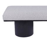 Fluted Base Upholstered Bench-Entryway-Parc Decor