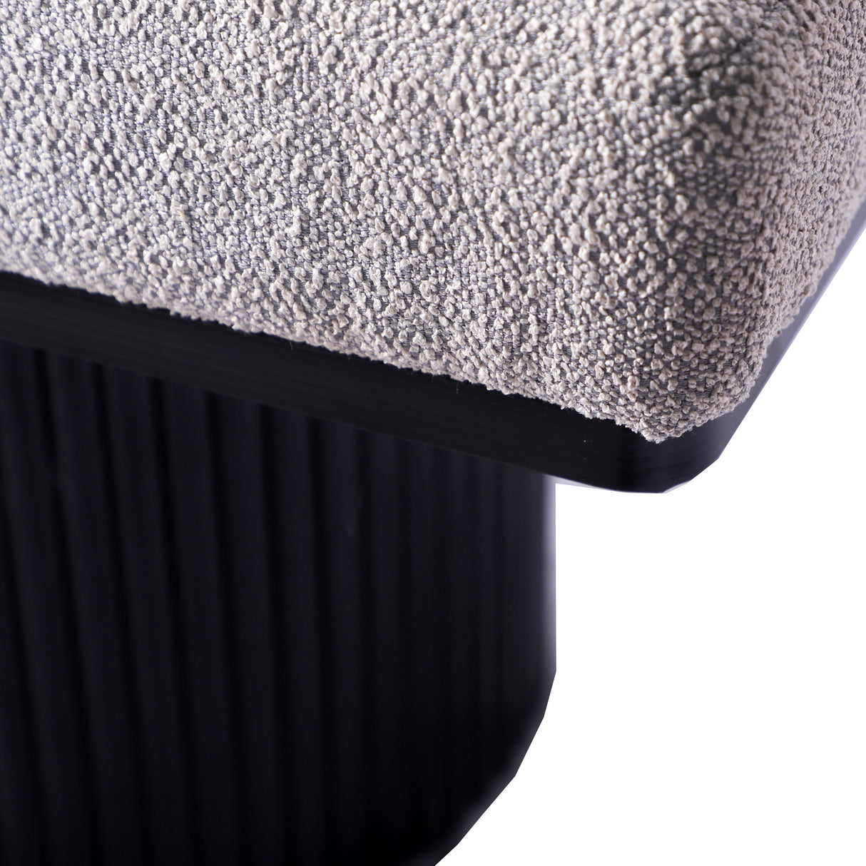 Fluted Base Upholstered Bench-Entryway-Parc Decor