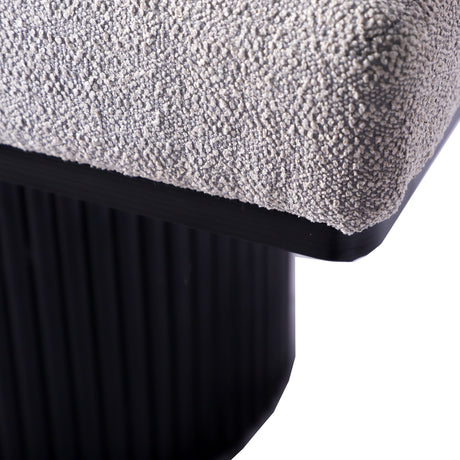 Fluted Base Upholstered Bench-Entryway-Parc Decor