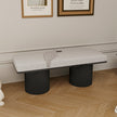 Fluted Base Upholstered Bench-Entryway-Parc Decor