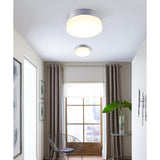 Flux 11"W 1-Light LED Flush Mount Light Fixture Satin Silver Finish by Maxim