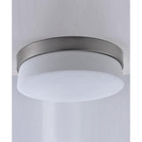 Flux 11"W 1-Light LED Flush Mount Light Fixture Satin Silver Finish by Maxim