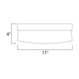 Flux 11"W 1-Light LED Flush Mount Light Fixture Satin Silver Finish by Maxim