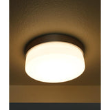Flux 11"W 1-Light LED Flush Mount Light Fixture Satin Silver Finish by Maxim