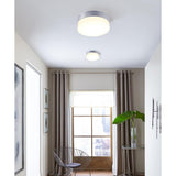 Flux 7"W 1-Light LED Flush Mount Light Fixture Satin Silver Finish by Maxim