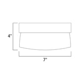 Flux 7"W 1-Light LED Flush Mount Light Fixture Satin Silver Finish by Maxim