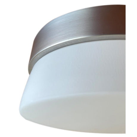 Flux 7"W 1-Light LED Flush Mount Light Fixture Satin Silver Finish by Maxim