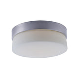 Flux 7"W 1-Light LED Flush Mount Light Fixture Satin Silver Finish by Maxim