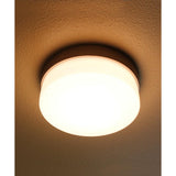 Flux 9"W 1-Light LED Flush Mount Light Fixture Satin Silver Finish by Maxim