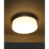 Flux 9"W 1-Light LED Flush Mount Light Fixture Satin Silver Finish by Maxim