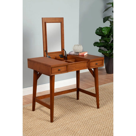 Flynn Bedroom Vanity, Chestnut-Bedroom Vanities-Parc Decor