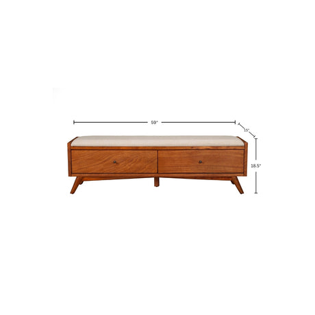 Flynn Bench, Chestnut-Benches-Parc Decor