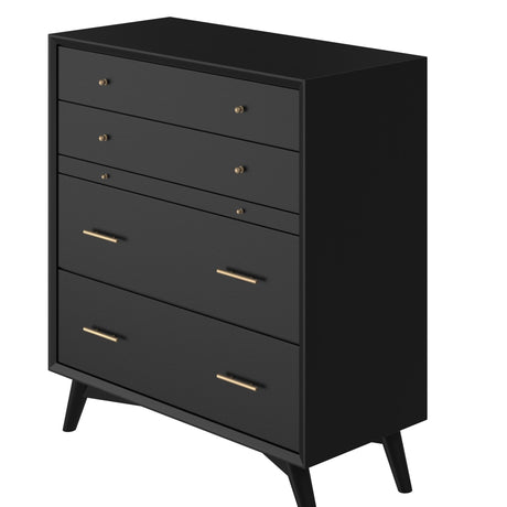 Flynn Chest, Black-Dresser & Chest-Parc Decor