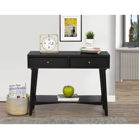 Flynn Console Table, Black-Sofa Table-Parc Decor