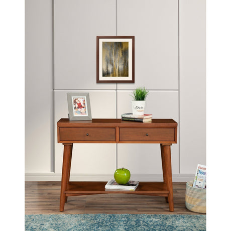 Flynn Console Table, Chestnut-Sofa Table-Parc Decor