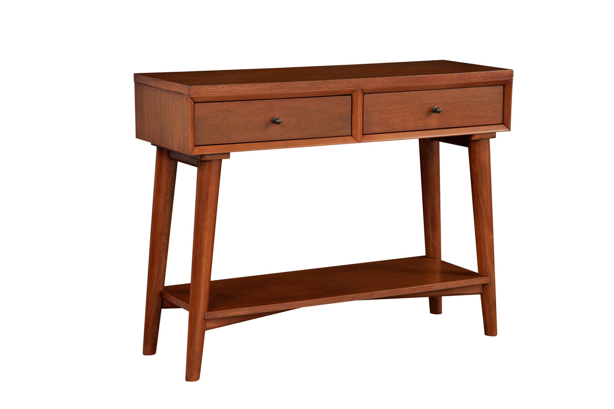 Flynn Console Table, Chestnut-Sofa Table-Parc Decor