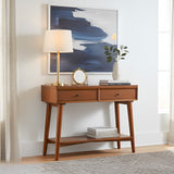 Flynn Console Table, Chestnut-Sofa Table-Parc Decor