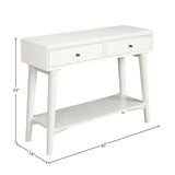 Flynn Console Table, White-Sofa Table-Parc Decor