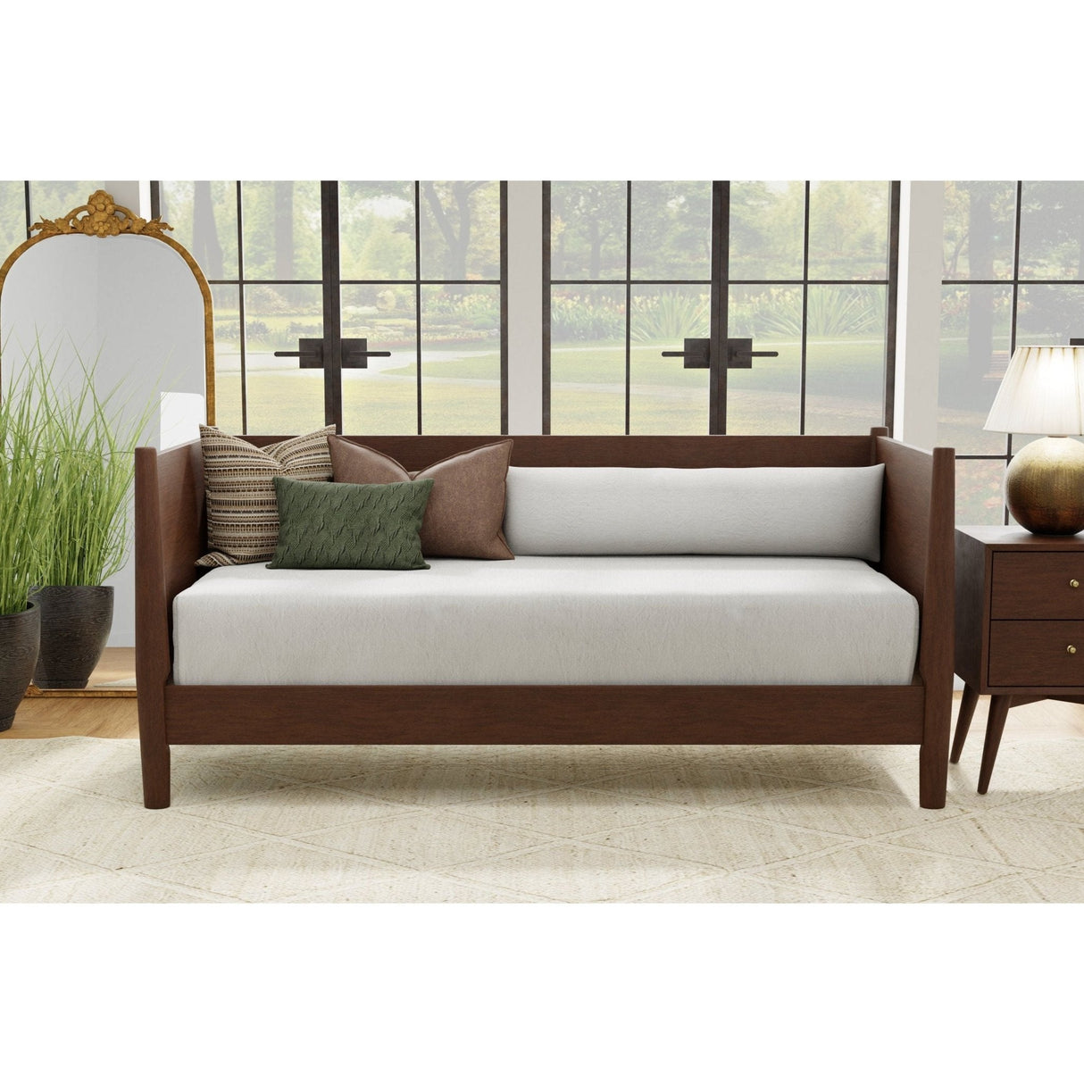 Flynn Day Bed, Walnut-Beds-Parc Decor