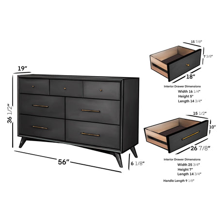 Flynn Dresser, Black-Dresser & Chest-Parc Decor