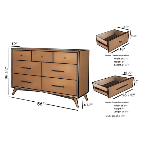 Flynn Dresser, Chestnut-Dresser & Chest-Parc Decor