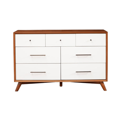 Flynn Dresser, Chestnut/White-Dresser & Chest-Parc Decor