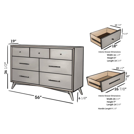 Flynn Dresser, Gray-Dresser & Chest-Parc Decor