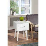 Flynn End Table, White-End Table-Parc Decor