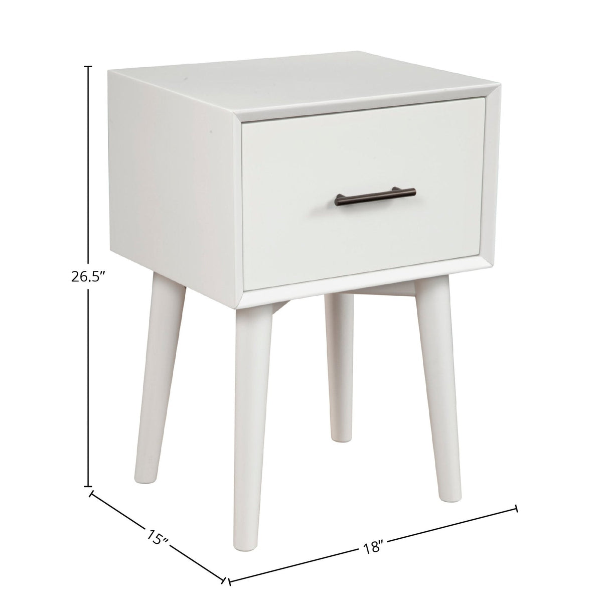 Flynn End Table, White-End Table-Parc Decor