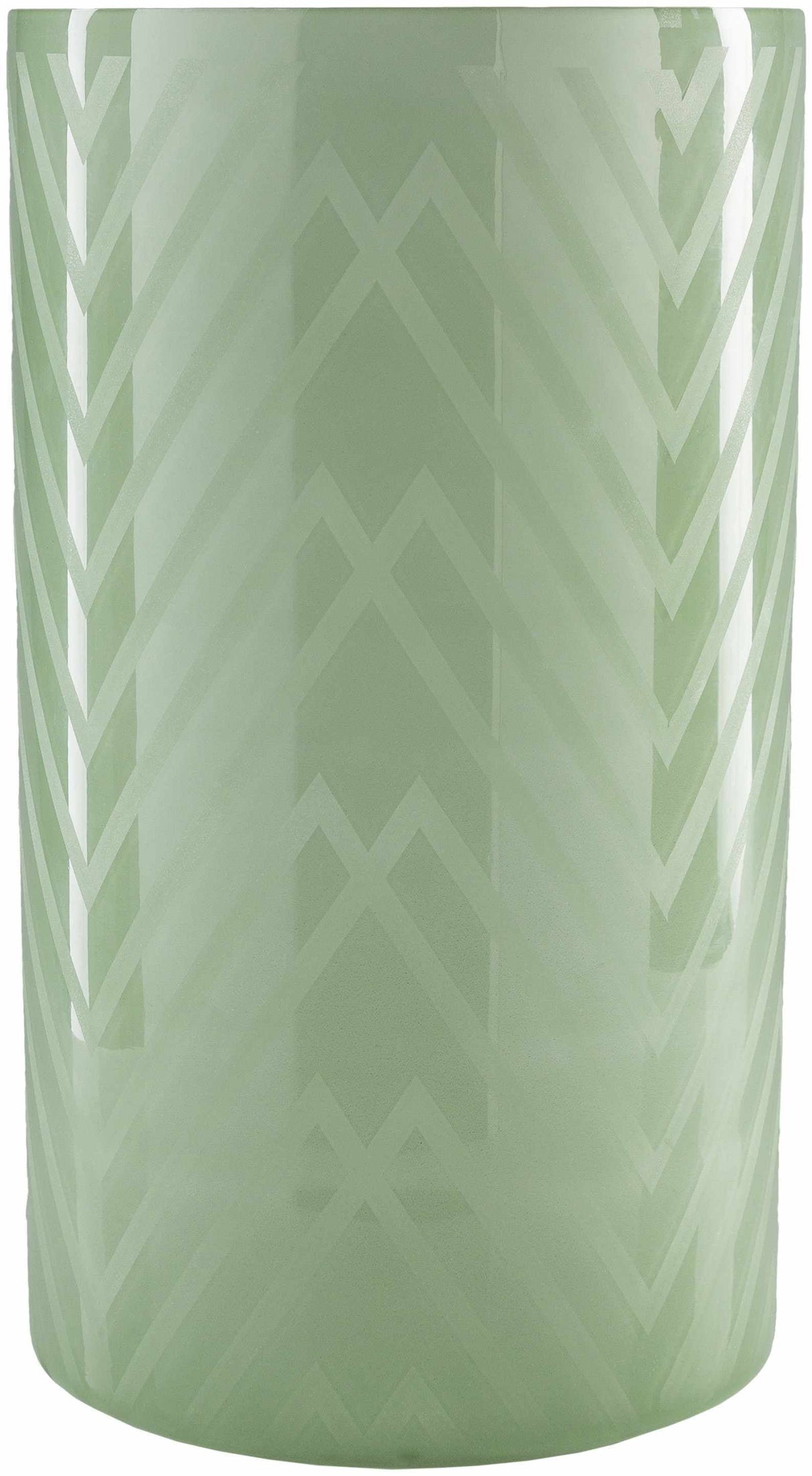 Flynn Green Chevron Glass Decorative Accent-Decor-Parc Decor