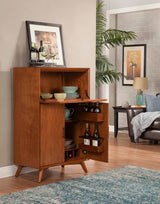 Flynn Large Bar Cabinet, Chestnut-Bar Cabinet-Parc Decor