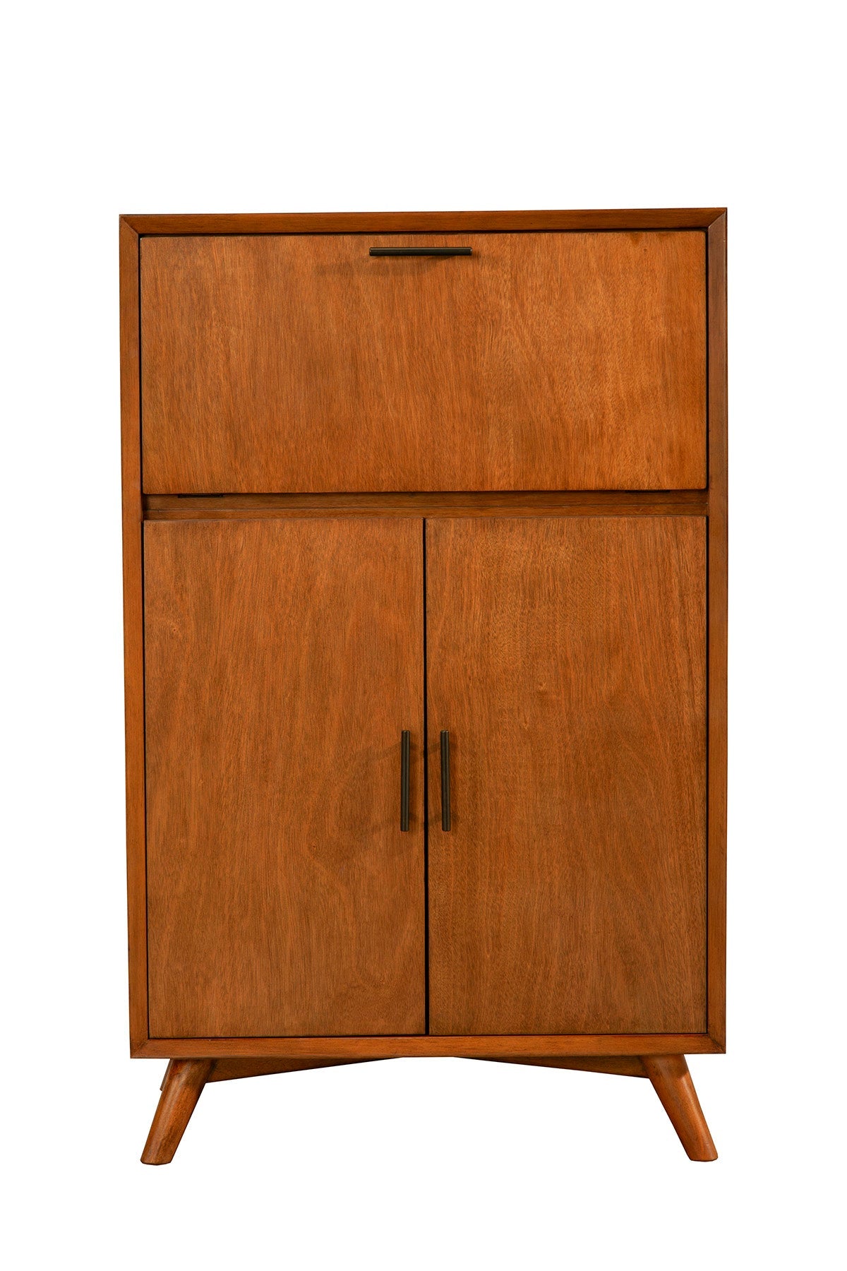 Flynn Large Bar Cabinet, Chestnut-Bar Cabinet-Parc Decor