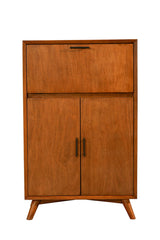Flynn Large Bar Cabinet, Chestnut-Bar Cabinet-Parc Decor