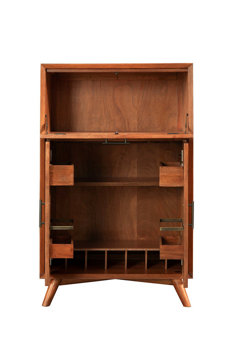Flynn Large Bar Cabinet, Chestnut-Bar Cabinet-Parc Decor
