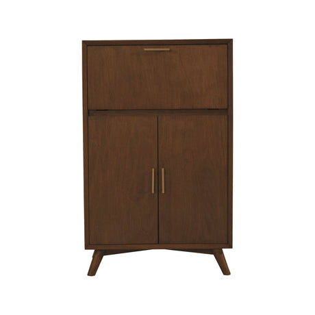 Flynn Large Bar Cabinet, Walnut-Bar Cabinet-Parc Decor