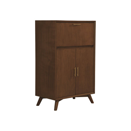 Flynn Large Bar Cabinet, Walnut-Bar Cabinet-Parc Decor